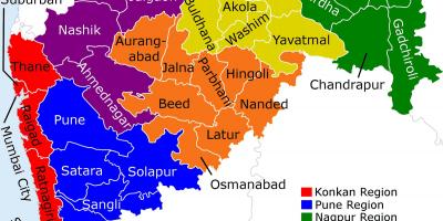 Kaart van Maharashtra Mumbai