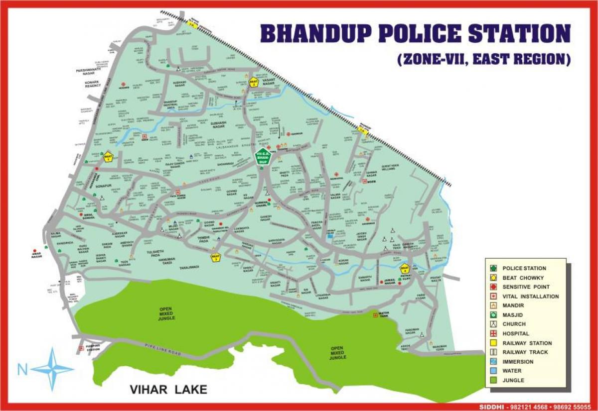 Mumbai Bhandup kaart