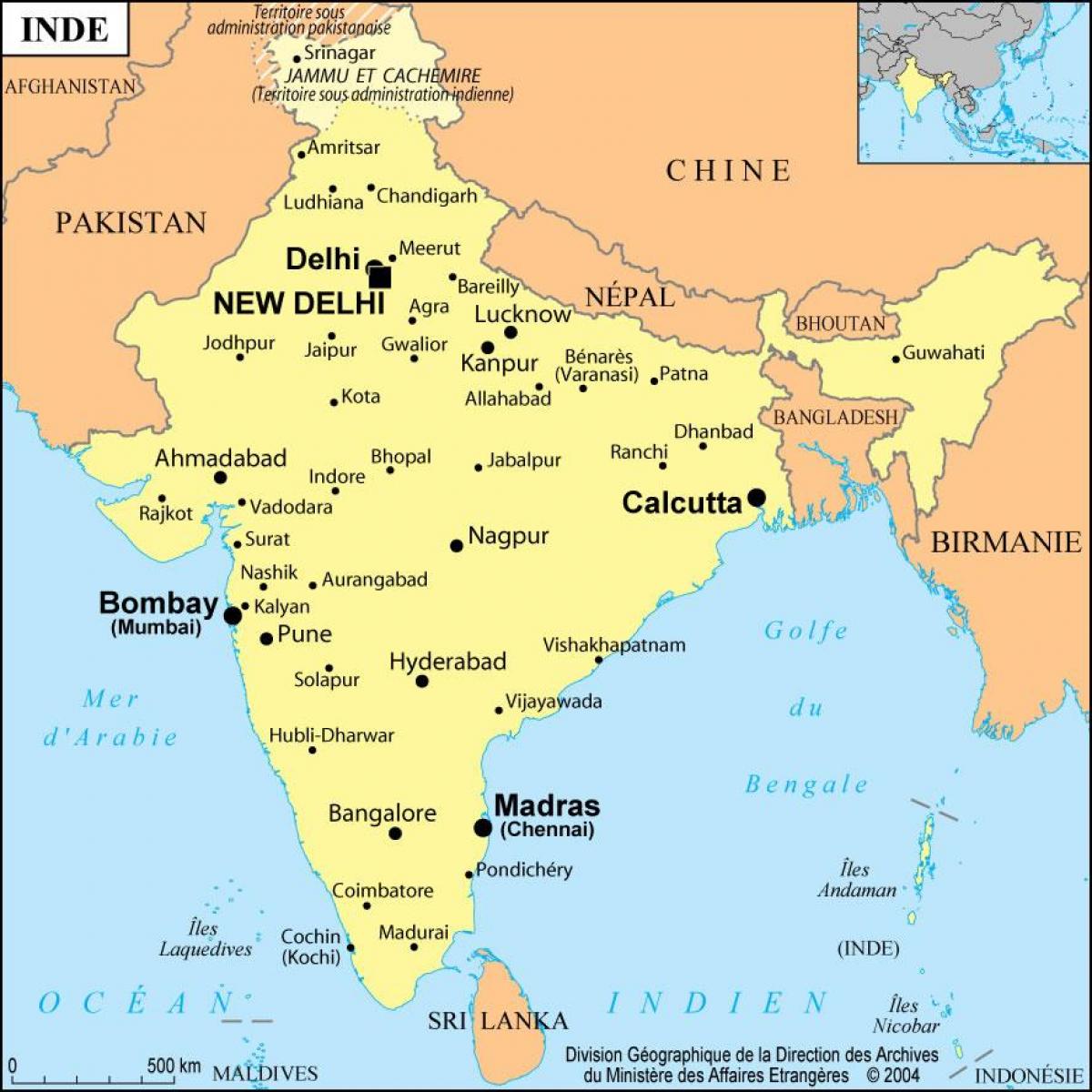 kaart van Moembaai indië