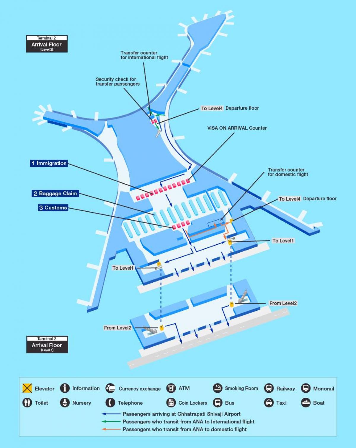 kaart van Mumbai internasionale lughawe