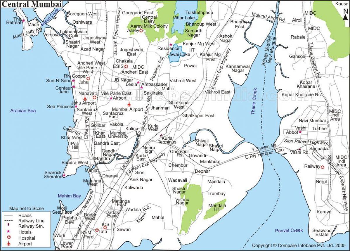 kaart van Mumbai sentrale