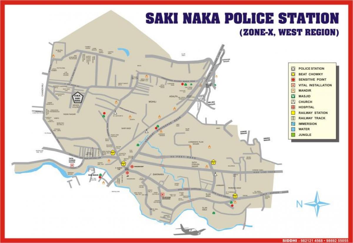 Mumbai Sakinaka kaart